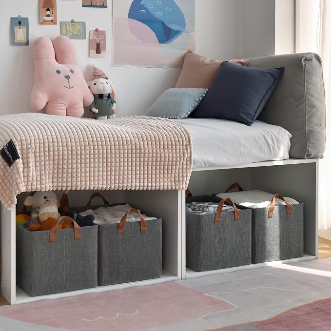 GRANNY SAYS Closet Storage Baskets, Collapsible Fabric Storage Bins - Image 2