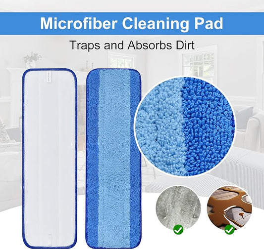 8 Pack Microfiber Cleaning Pad for Bona Mop Hardwood & Hard Surface Floors Dry - Image 2