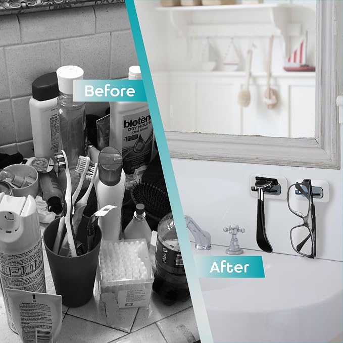 Hook LAB Self-Adhesive Shower Razor Holder, Removable & Reusable Waterproof - Image 4
