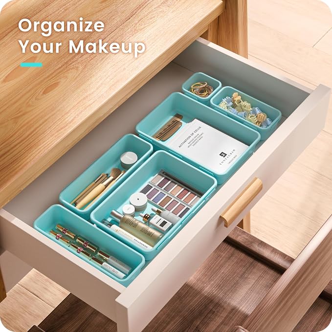 A-LuGei 【28PCS】 Drawer Organizer, Bathroom Organizers and Storage, Makeup - Image 3