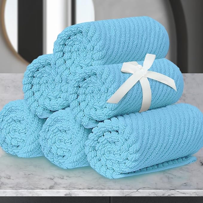 VOOVA & MOVAS Blue Washcloths by VOOVAMOVAS