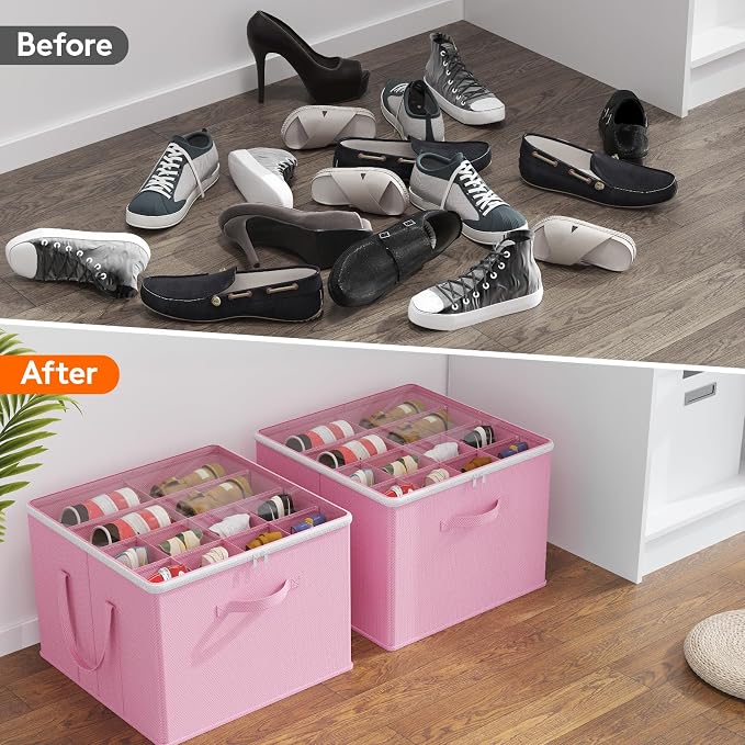 Lifewit Shoe Storage Organizer for Closet Fits 12-16 Pairs, Fabric Large Shoe - Image 7