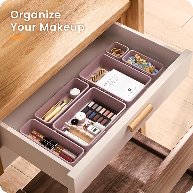 A-LuGei 【28PCS】 Drawer Organizer, Bathroom Organizers and Storage, Makeup - Image 3