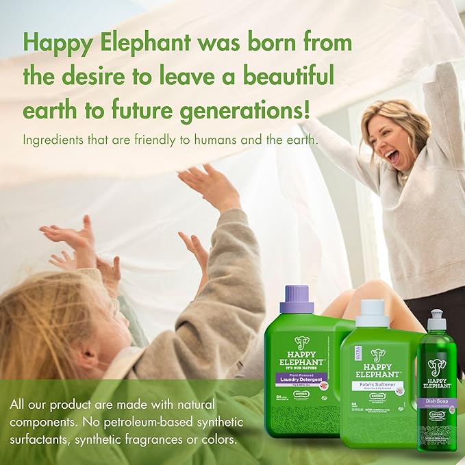 Happy Elephant Fabric Softener, Natural Biodegradable Liquid Fabric Softener - Image 7