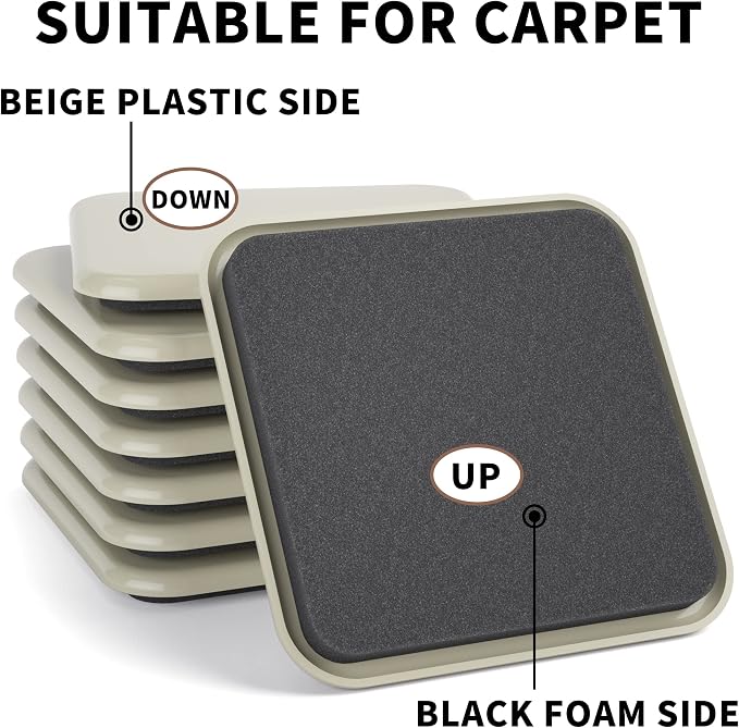 Yelanon Furniture Sliders, Heavy Duty Furniture Movers Sliders, Reusable - Image 3