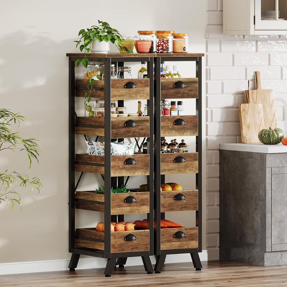 Tribesigns 5-Tier Kitchen Stand Fruit and Vegetable Storage Rack Set of 2