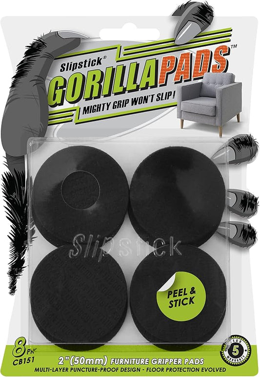 Slipstick GorillaPads Non Slip Furniture Pads/Gripper Floor Protectors 2 Inch by Slipstick