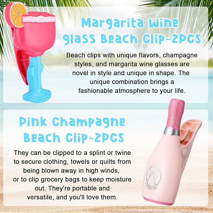 Sieral 8 Pcs Beach Towel Clips Beach Chair Pool Clips - Image 5
