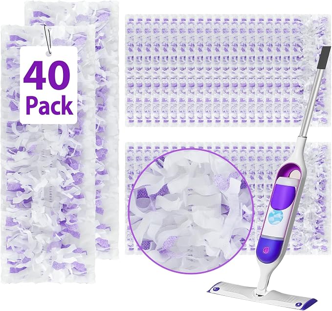 40 Count ‌Disposable Heavy-Duty Power Mop Pads Refills by Unknown