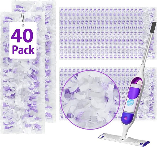 40 Count ‌Disposable Heavy-Duty Power Mop Pads Refills by Unknown