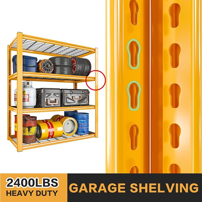 REIBII 40" W Garage Shelving 2240 LBS Storage Shelves Adjustable Heavy Duty - Image 8