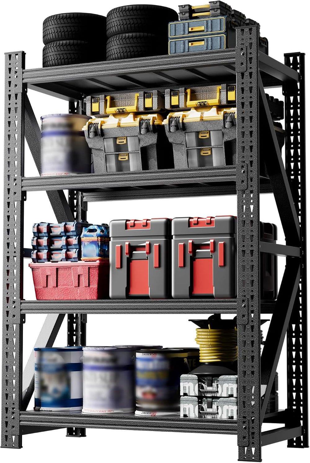 Heavy Duty Garage Shelving, Metal Storage Shelves, 5000 LBS