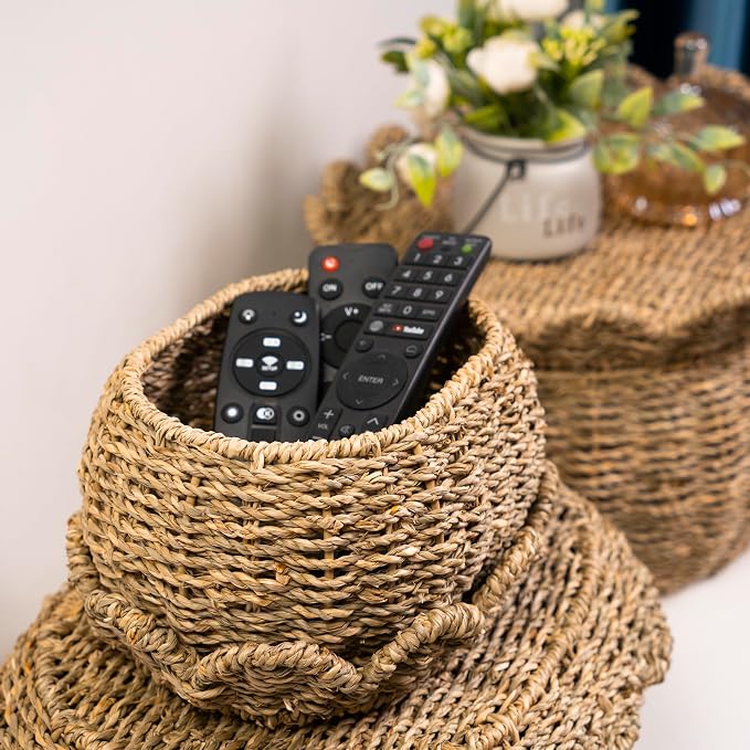 KOLWOVEN Set of 3 Wicker Storage Baskets - Image 3