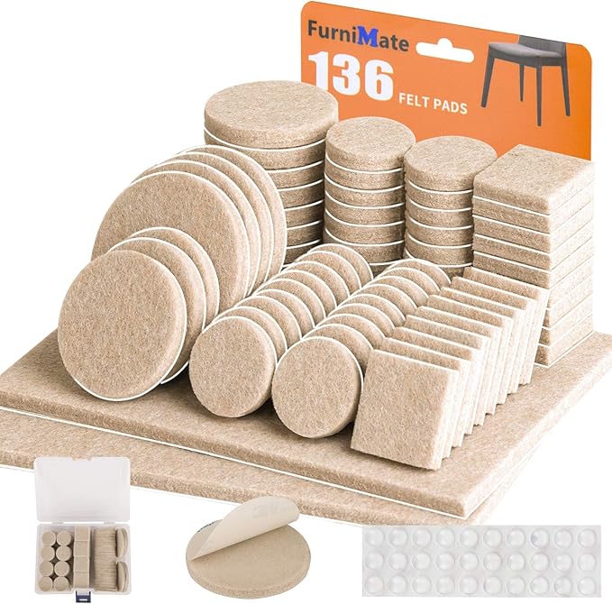 Felt Furniture Pads-136 Pieces Felt Pads by FurniMate