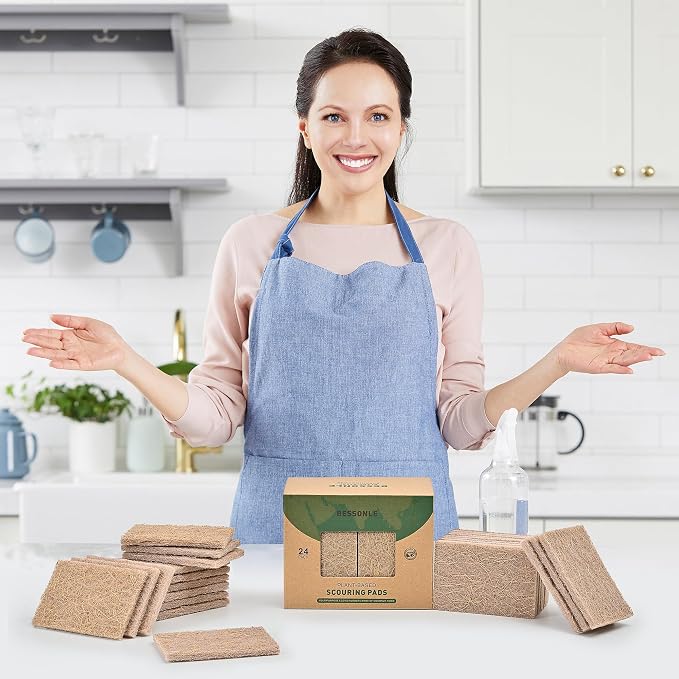 24 Pack Natural Scrub Kitchen Sponges - Image 7