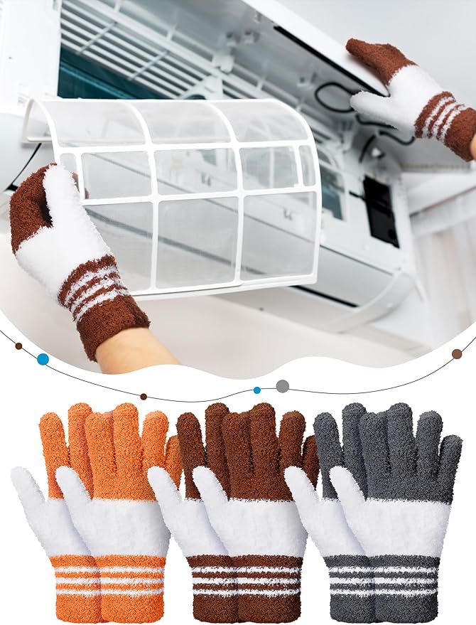 Patelai 3 Pairs Microfiber Plant Dusting Gloves Leaf Cleaning Gloves - Image 4
