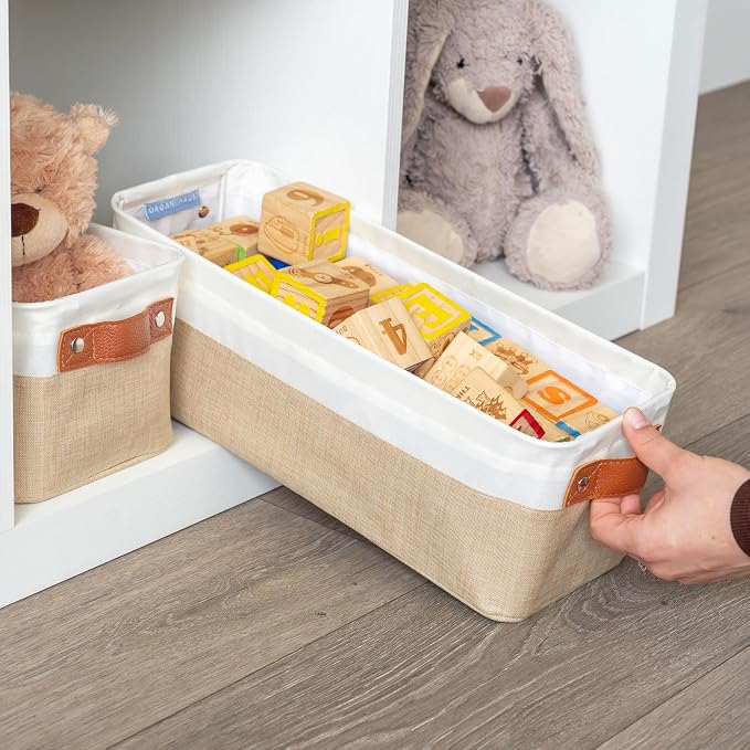 OrganiHaus Narrow Storage Bins 15x06in, Small Closet Bins - Image 3