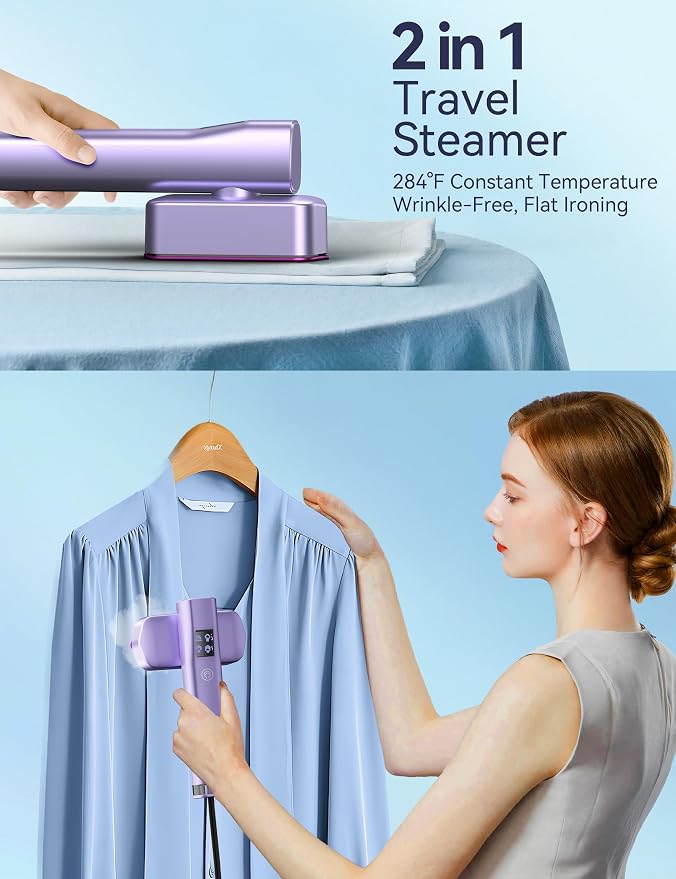 Steamer for Clothes, Sundu Portable 2-in-1 Steamer & Iron, 15s Heat-up - Image 2