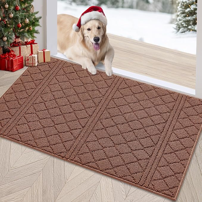 REFETONE Indoor Doormat, Front Back Door Mat 32"x48" Absorbent Rubber Backing by Refetone