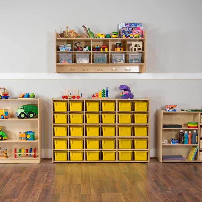 Wood Designs Cubby Storage Bin, Heavy Duty Plastic Containers - Image 6