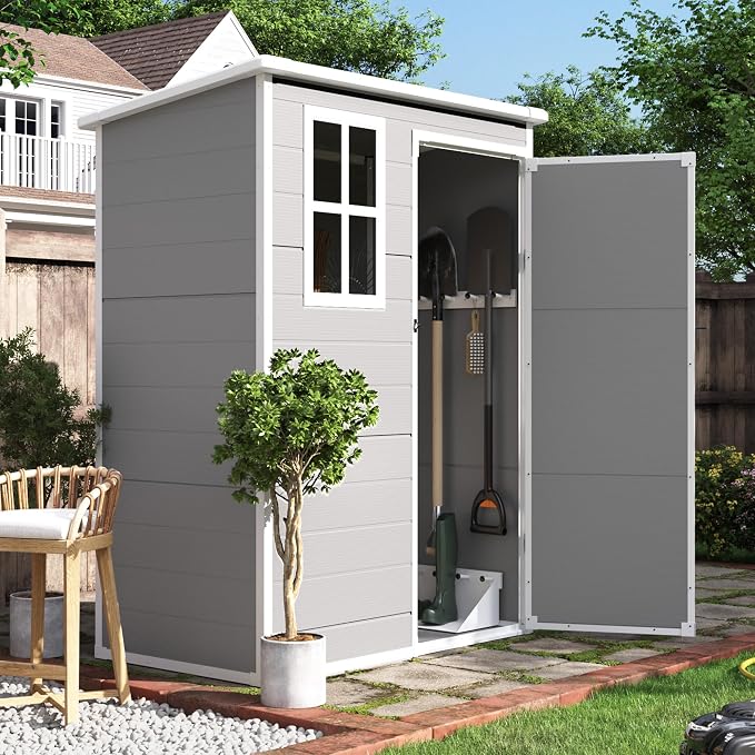 UDPATIO Outdoor Storage Shed 5x3 FT, Plastic Garden Shed by UDPATIO