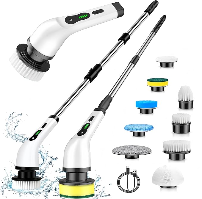 Electric Spin Scrubber, Cordless Cleaning Brush - Image 8