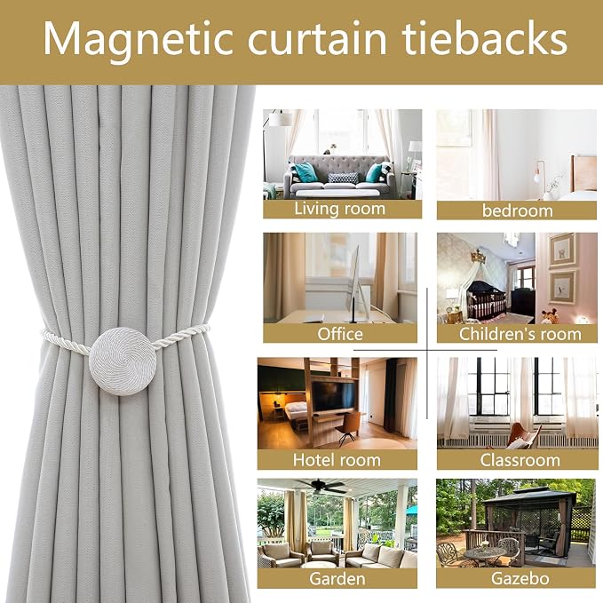 Magnetic Curtain Tiebacks - 12mm Magnetic Tie Backs - Image 6