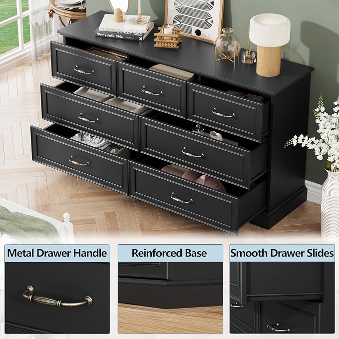 7 Drawer Dresser for Bedroom, Rustic Farmhouse Dresser - Image 5
