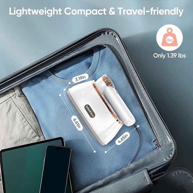 Steamer for Clothes & Iron 2in1, 1200W Travel Steam Iron, 5 Modes LCD, 180ml - Image 5