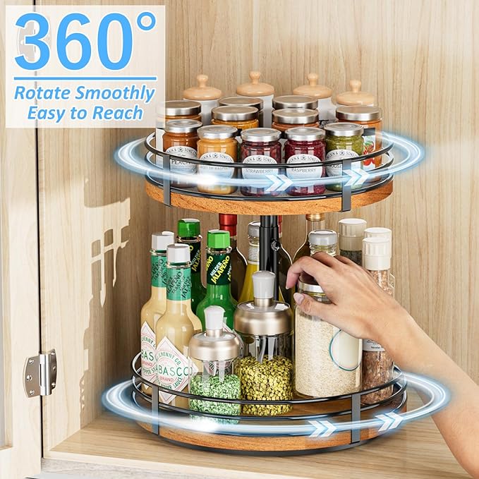 Lazy Susan Turntable Organizer Adjustable - Image 2