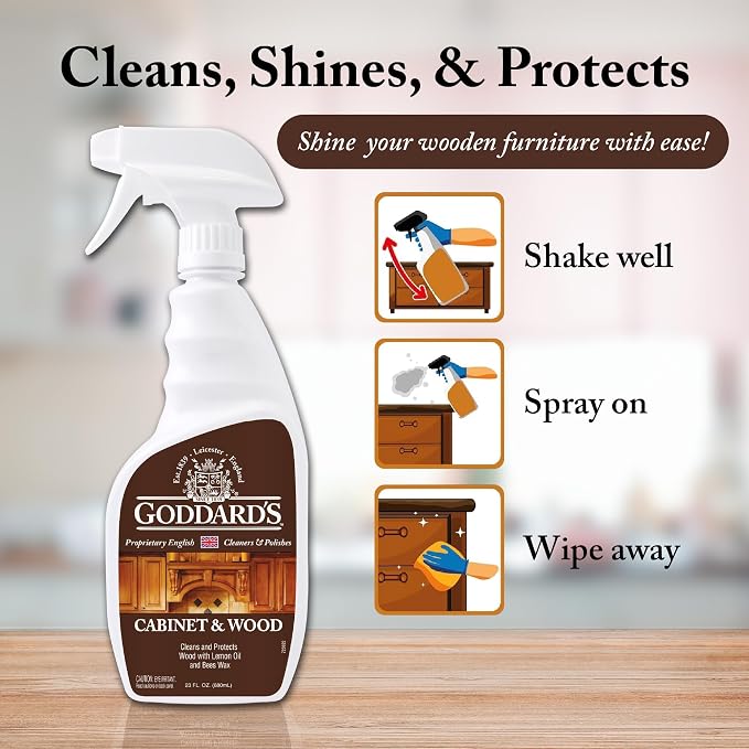 Goddard's Cabinet & Wood Wax Spray, Wood Cleaner & Furniture Polish, Wood - Image 4