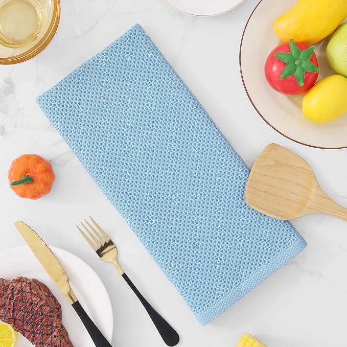 Homaxy 100% Cotton Waffle Weave Kitchen Dish Towels, Ultra Soft Absorbent Quick - Image 7
