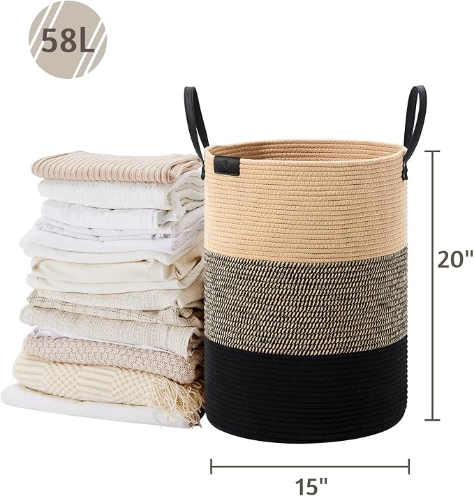VIPOSCO Tall Laundry Basket, Large Dirty Clothes Hamper - Image 5