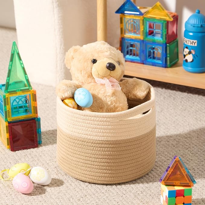 Small Basket for Organizing | Cube Shelf Closet Storage Baskets | 9.7×9.7×7.1” - Image 4