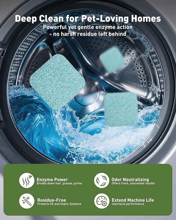 Washing Machine Cleaner Tablets – 36 Count, 18-Month Supply – Pet Hair & Odor - Image 3
