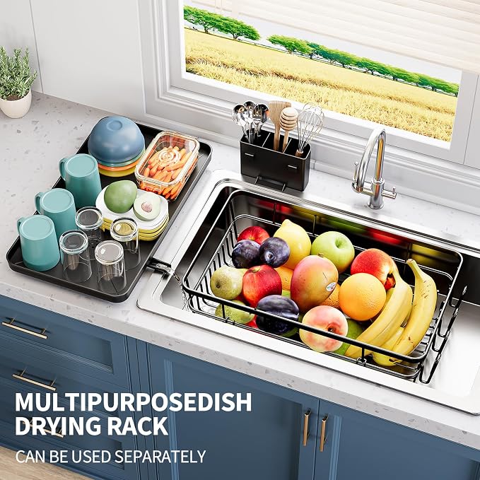 Dish Drying Rack for Kitchen Counter, Large Dish Racks - Image 9