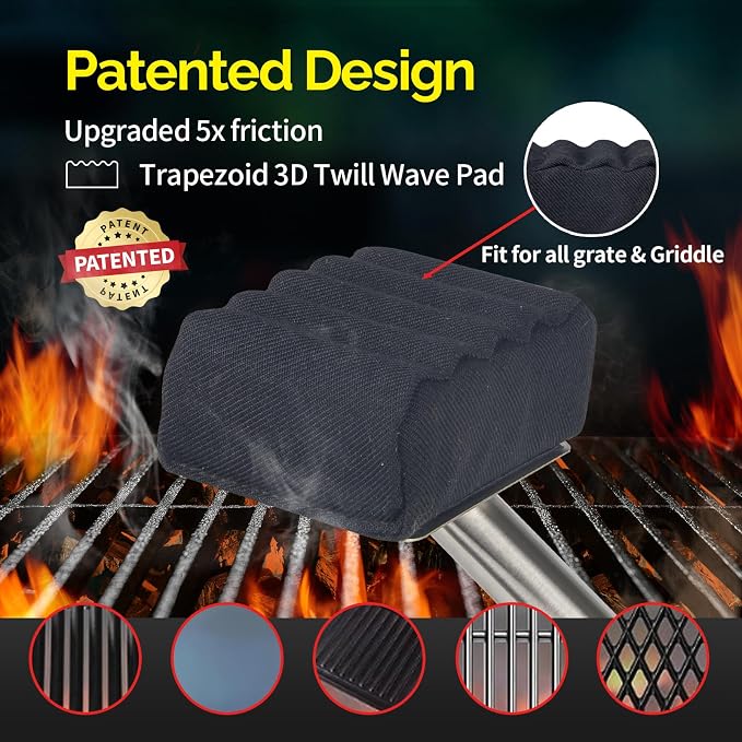 Grill Brush Bristle Free, Unique Wave pad - Image 3
