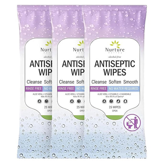 Nurture XL Antibacterial Body & Hand Wipes | Alcohol-Free Antiseptic Wet by NurtureValley