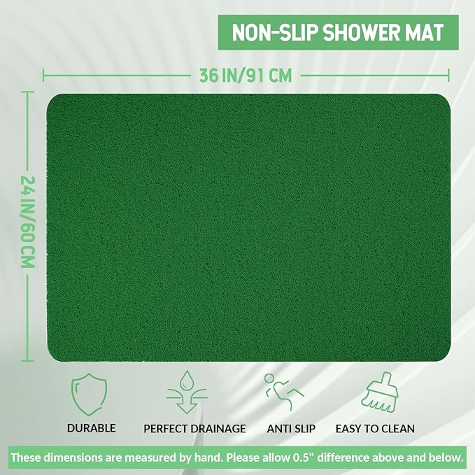 Non-Slip Bathtub Mat, Anti Slip Shower Mat, Fast Drying Bathtub Mats, Foot - Image 2