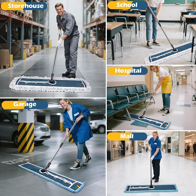 42" Commercial Mop, MASTERTOP Heavy Duty Dust Floor Mop - Image 6
