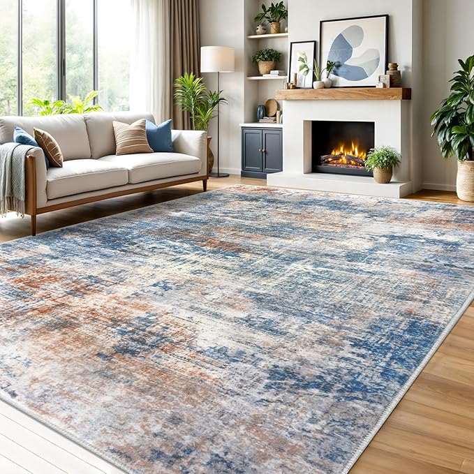 IOHOUZE Abstract Area Rugs 9x12 Ft Washable Large Rugs by iOhouze
