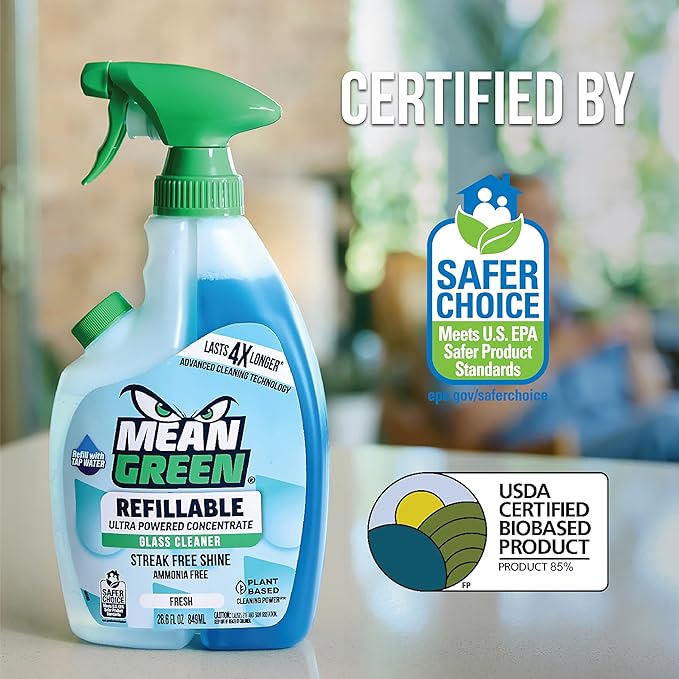 Mean Green Refillable Ultra Powered CONCENTRATE Glass Cleaner, 14.3 Ounce - Image 5