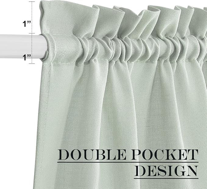 NICETOWN Sage Green Curtains Door Curtains - Image 2