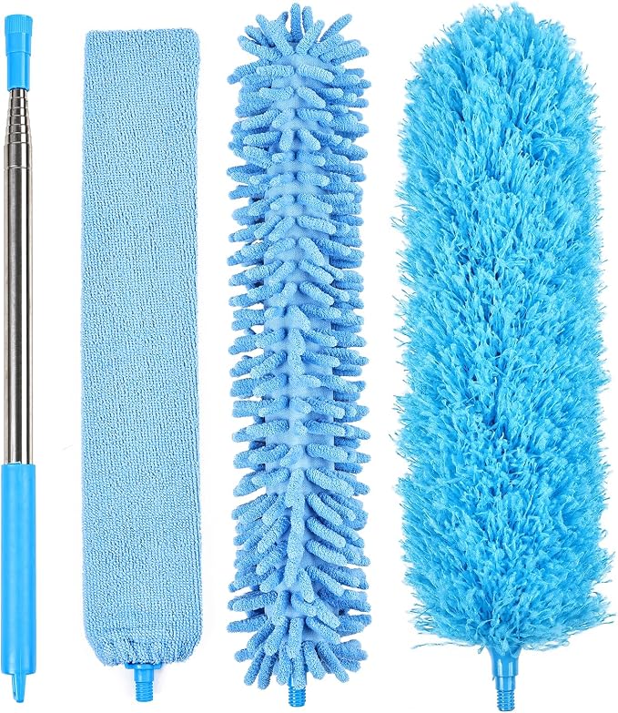 4PCS Microfiber Duster Kit, 3 in 1 Microfiber Dusters Retractable Gap Dust by iHUFeather