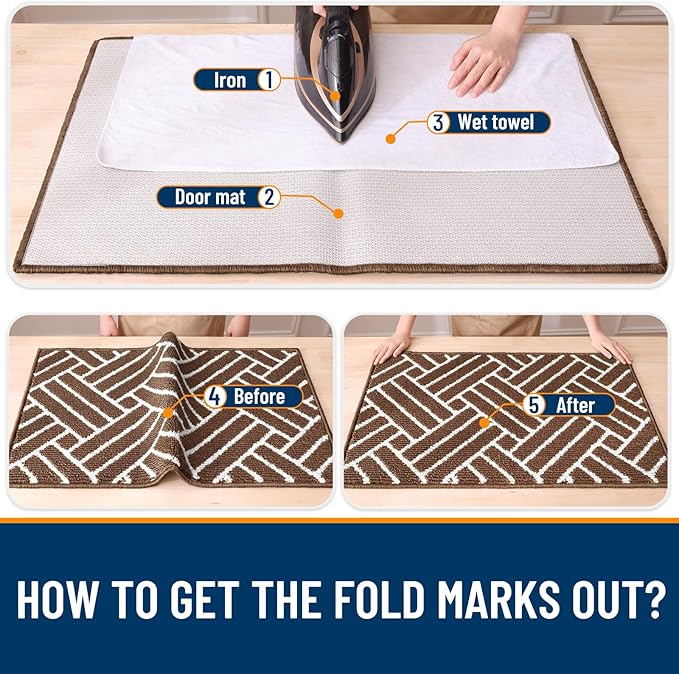 OLANLY Indoor Door Mat, 48x32 Inch, Dirt Resistant and Absorbent, Non-Slip - Image 8