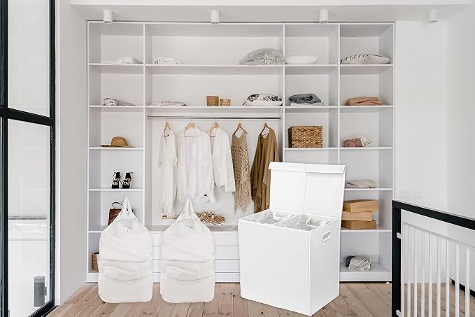 Simple Houseware Double Laundry Hamper - Image 5