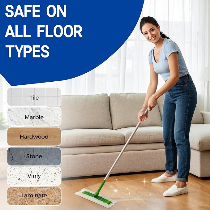 Dry Sweeping Cloths Disposable Mop Refills Floor Dust Mop Pad, Floor Cloth - Image 3