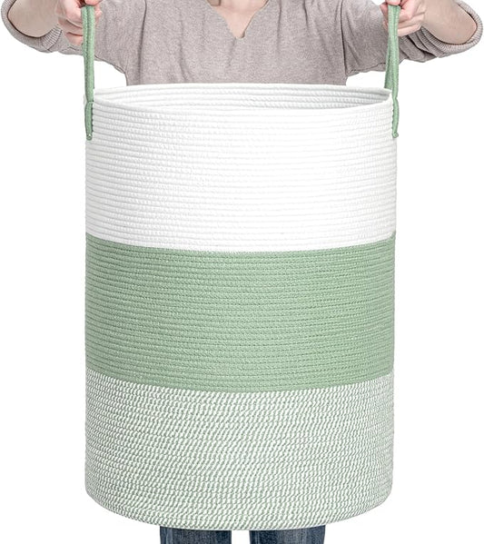 CLHMILY&Z 100L Laundry Basket Round Storage Rope Basket by ClhmilyZ