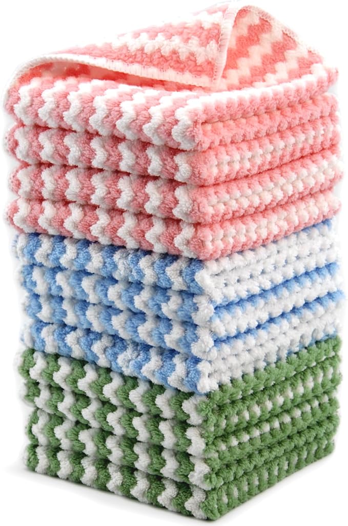 Microfiber Cleaning Cloth, Super Absorbent 12 Pack Dish Towels by Unknown