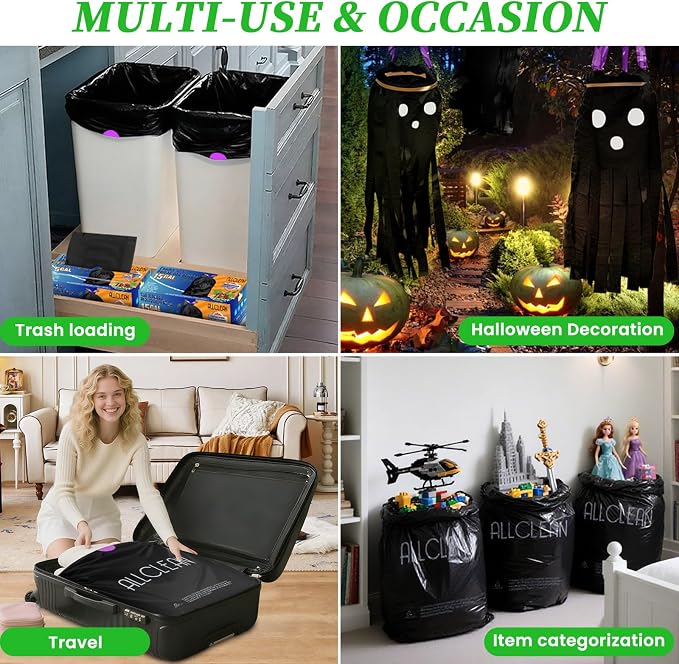 Trash Bags 15 Gallon Tall Kitchen Drawstring Garbage Bags, Fit 13-15 Gal Bins - Image 8